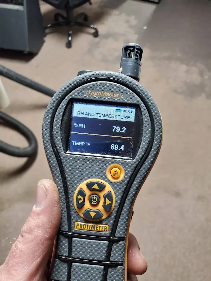 Moisture meter humidity assessment for Fire & Smoke Damage Restoration in Honeygo